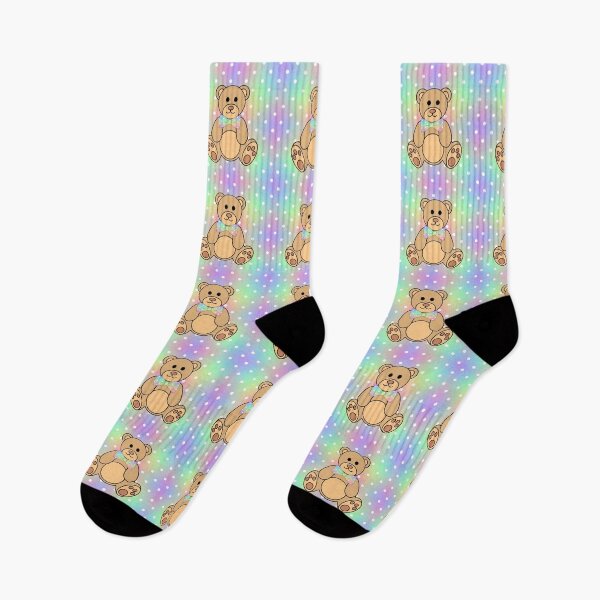 Item preview, Teddy Bear Rainbow Polka Dots designed and sold by karwilberevivalcollection.