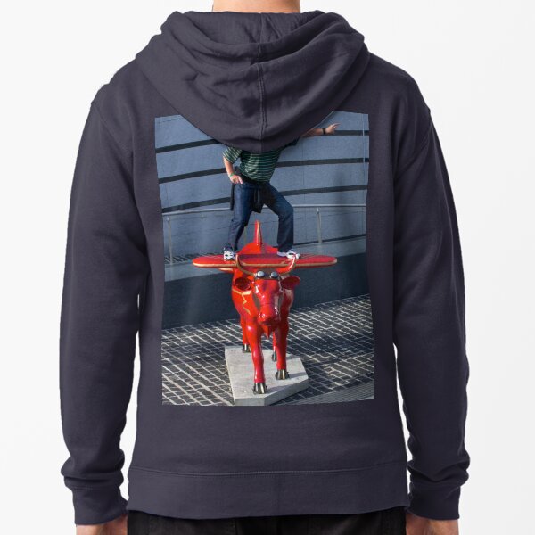 Amelia Air Cow - with passenger Zipped Hoodie