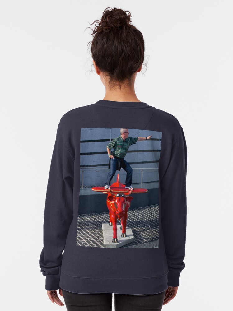 Alternate view of Amelia Air Cow - with passenger Pullover Sweatshirt