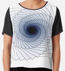 Bluish Spiral Chiffon Top