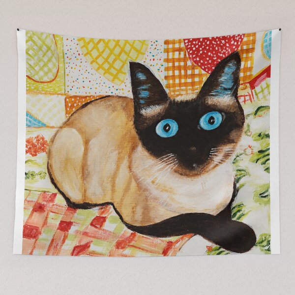 Item preview, Misha the beautiful Siamese Cat designed and sold by artbydanielle.