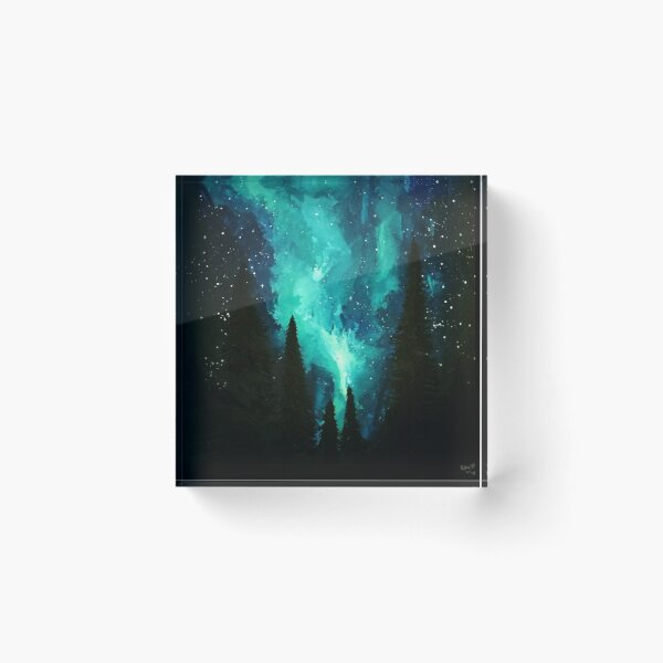 Item preview, Aurora borealis turquoise forest designed and sold by Katy Boutet.