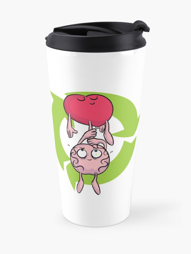 Vista alternativa de Taza de viaje Relájate y recicla