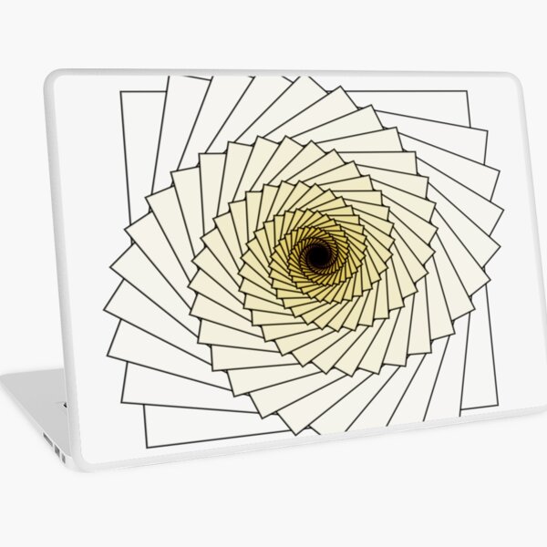 Yellowish Spiral Laptop Skin