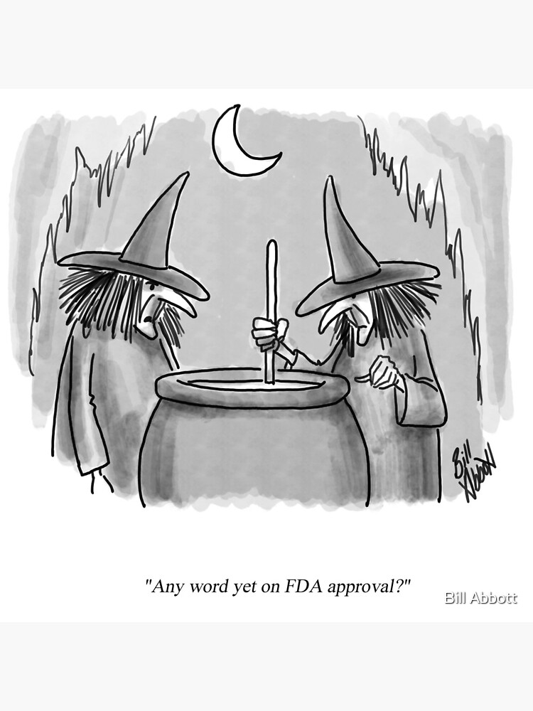 "Funny Halloween Witches and Thie Brew Cartoon Humor" Photographic