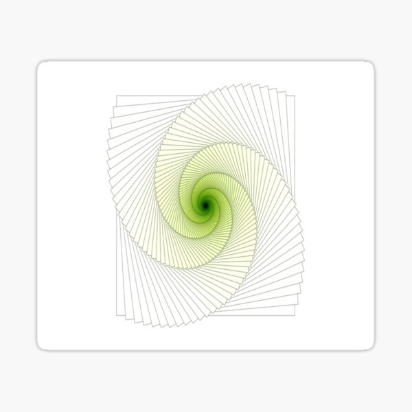 Greenish Spiral Sticker