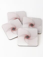 Burned Spiral Coasters