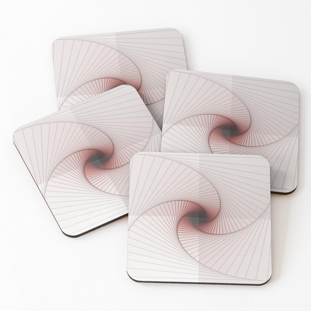 Burned Spiral Coasters (Set of 4)