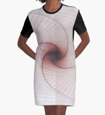 Burned Spiral Graphic T-Shirt Dress