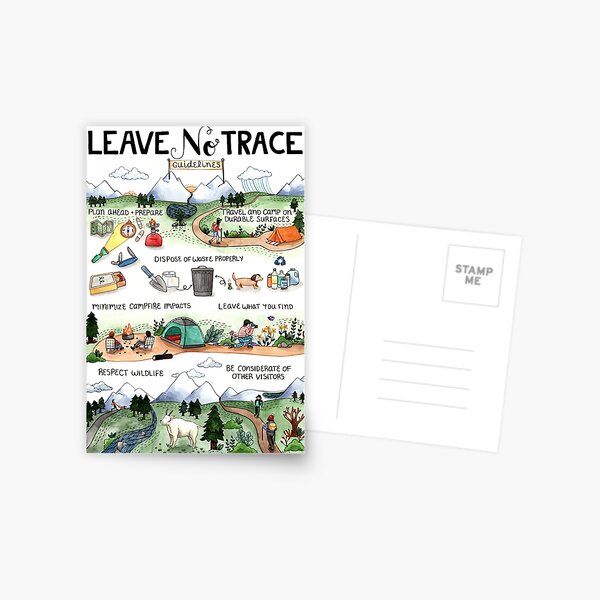 Leave No Trace Guidelines Postcard