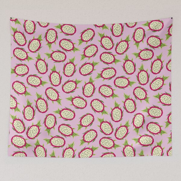 Item preview, Dragon fruit on pink background designed and sold by Elsbet.