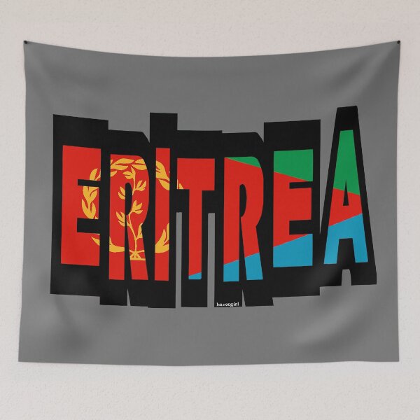 Item preview, Eritrea Font with Eritrean Flag designed and sold by Havocgirl.