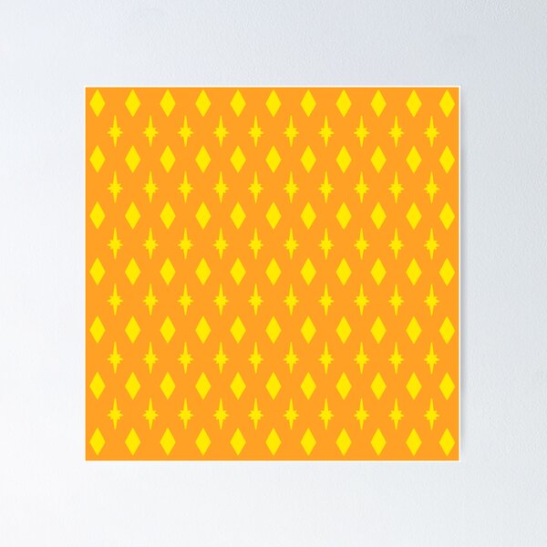 Item preview, Mid-Century Diamonds and Starbursts in Orange designed and sold by Christine Crawford.