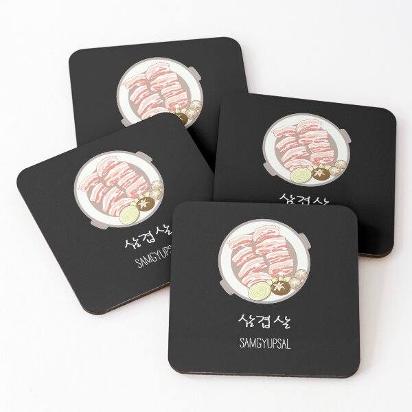 Item preview, Samgyupsal BBQ Pork Belly Korean Food, Korean Letter HANGUL designed and sold by Kate Hyunsu Cho.