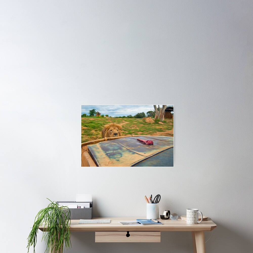 Here Kitty Kitty Kitty! (digital painting) Poster