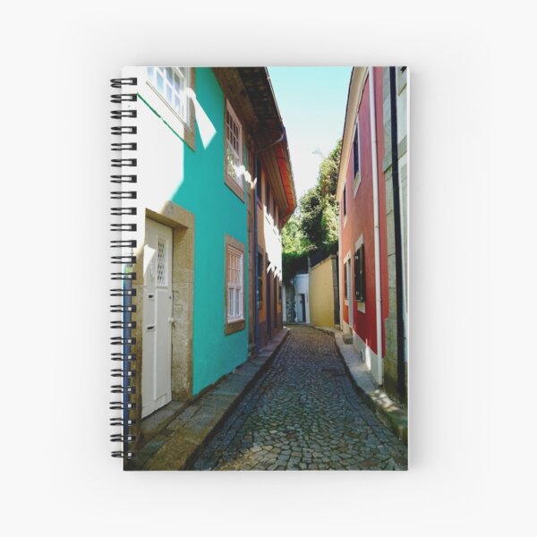 A Street Old Town Foz, Porto, Portugal Spiral Notebook