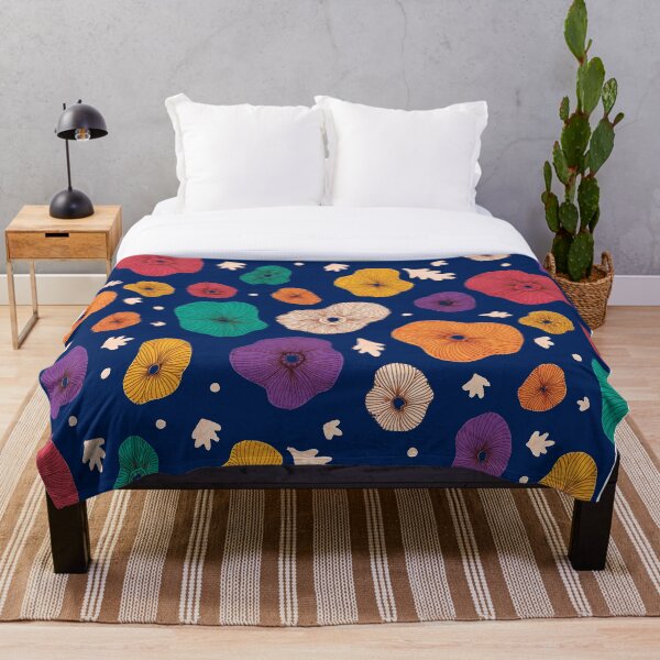 Item preview, Abstract fall colorful flowers and maple leaves designed and sold by CrisBanana.