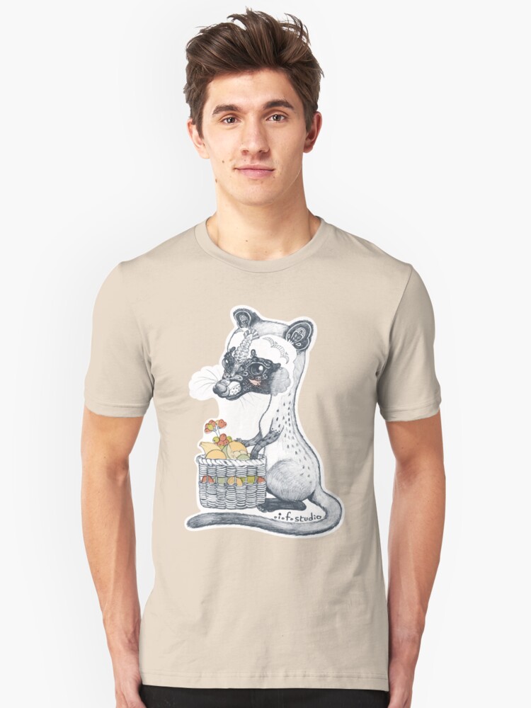 Alternate view of Eat Some Fresh Fruit - Asian Palm Civet - Green Slim Fit T-Shirt