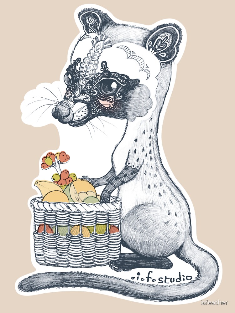 Eat Some Fresh Fruit - Asian Palm Civet - Green by isfeather