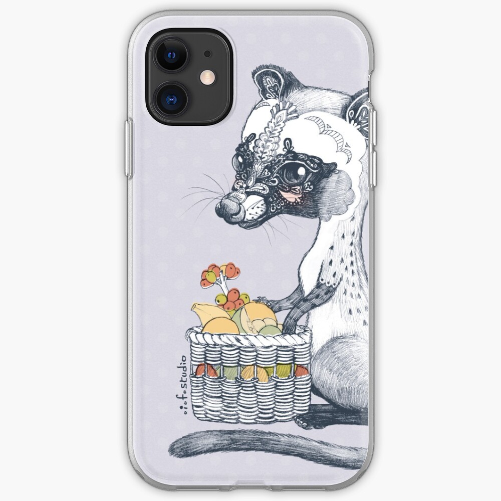 Eat Some Fresh Fruit - Asian Palm Civet - Gray iPhone Case & Cover