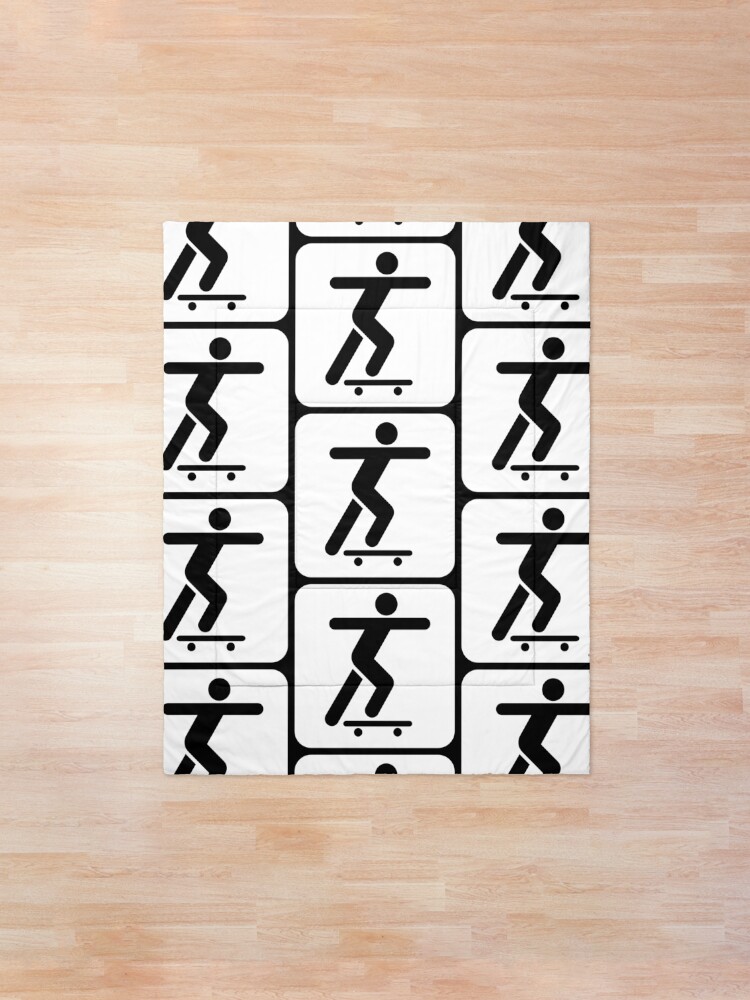 Alternate view of Skateboarder Sign Comforter