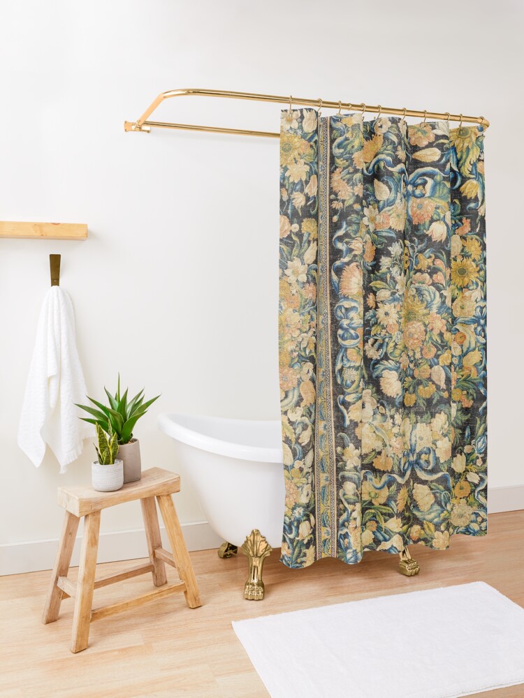 Louis XIV Savonnerie French Floral Carpet Print Blackout Curtain by Vicky  Brago-Mitchell®