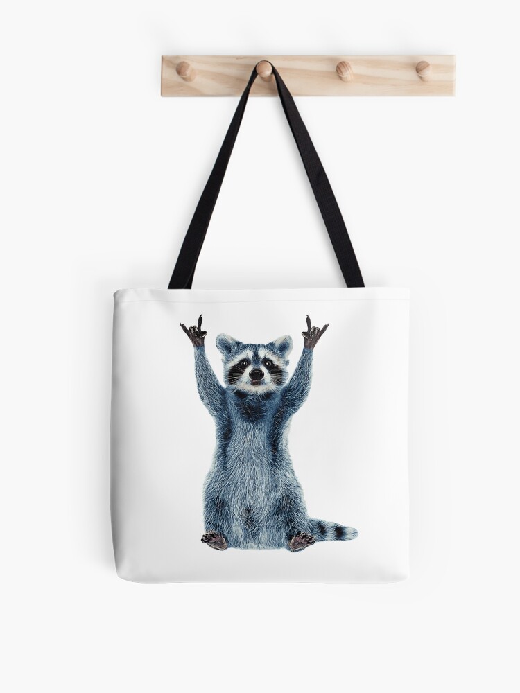 Racoon Tote Bag Trashy Side Tote Bag Gift for Animal Lover 