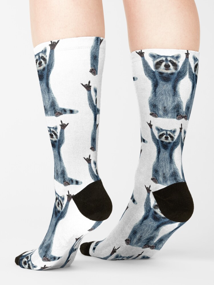 Alternate view of Raccoon Shirt-Cool Nature Raccoon Tee Cute Raccoon Classic Socks