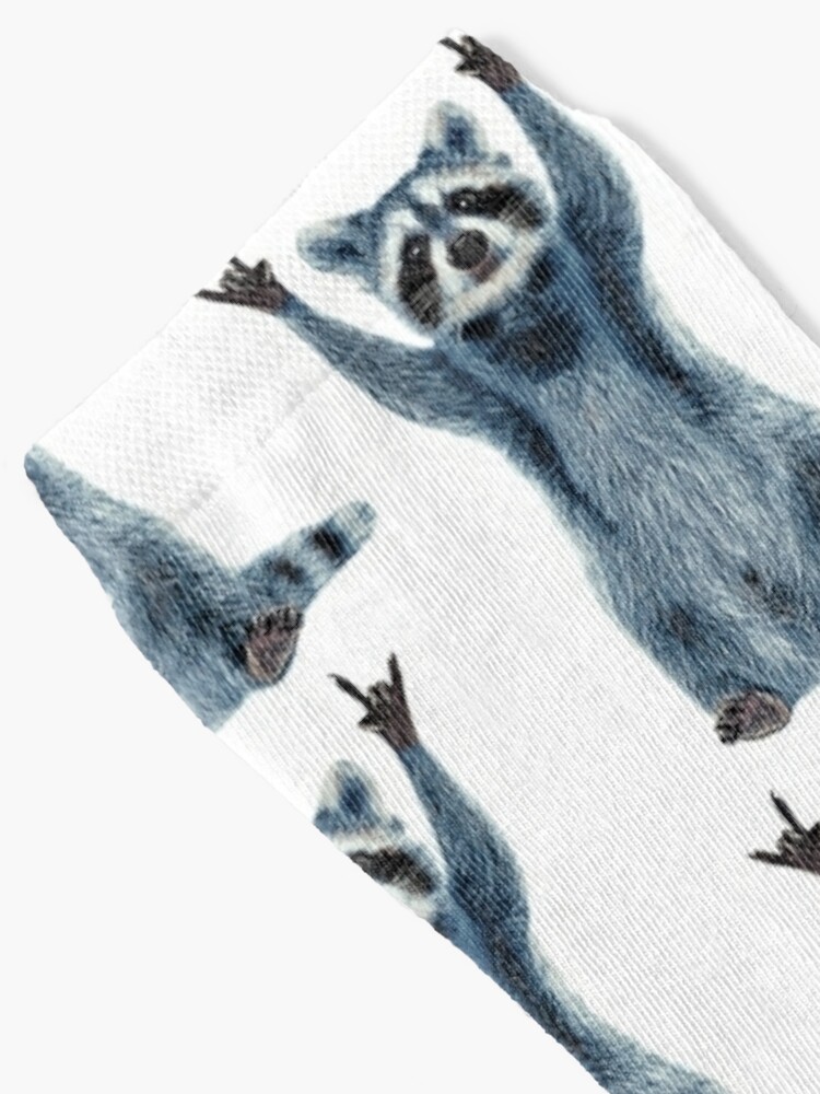 Alternate view of Raccoon Shirt-Cool Nature Raccoon Tee Cute Raccoon Classic Socks