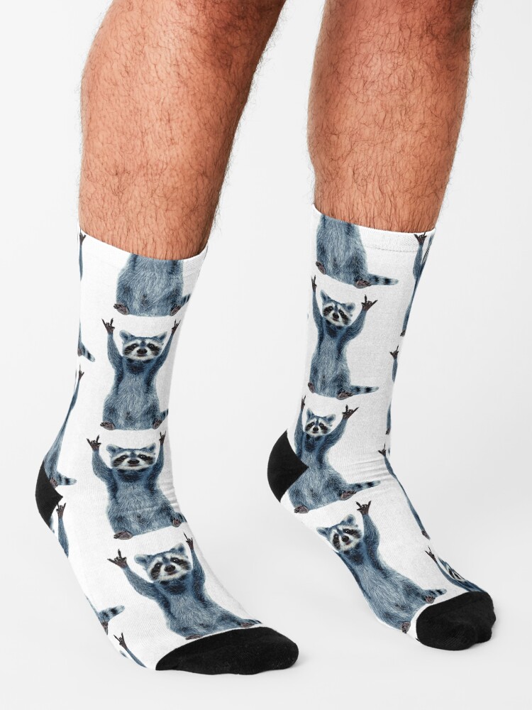 Alternate view of Raccoon Shirt-Cool Nature Raccoon Tee Cute Raccoon Classic Socks