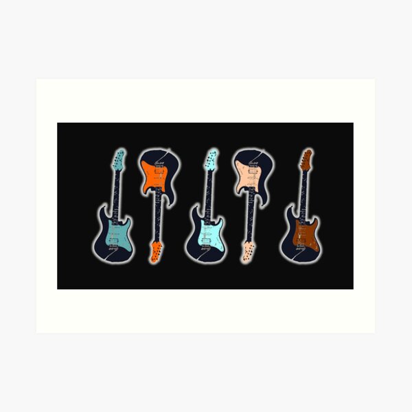 Wandbilder E Gitarre Tattoo Redbubble