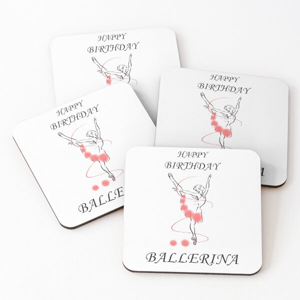 Item preview, Happy Birthday Ballerina for Girls Cute Disign as Party Gift designed and sold by Kate Hyunsu Cho.