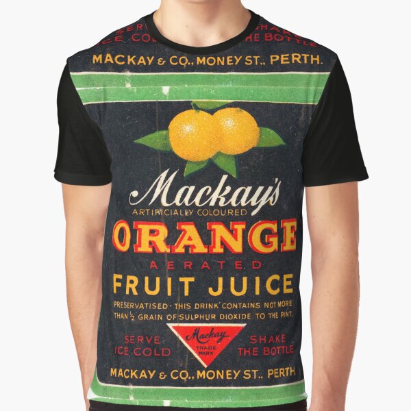 Mackay's Orange Aerated Fruit Juice State Library of Western Australia Graphic T-Shirt