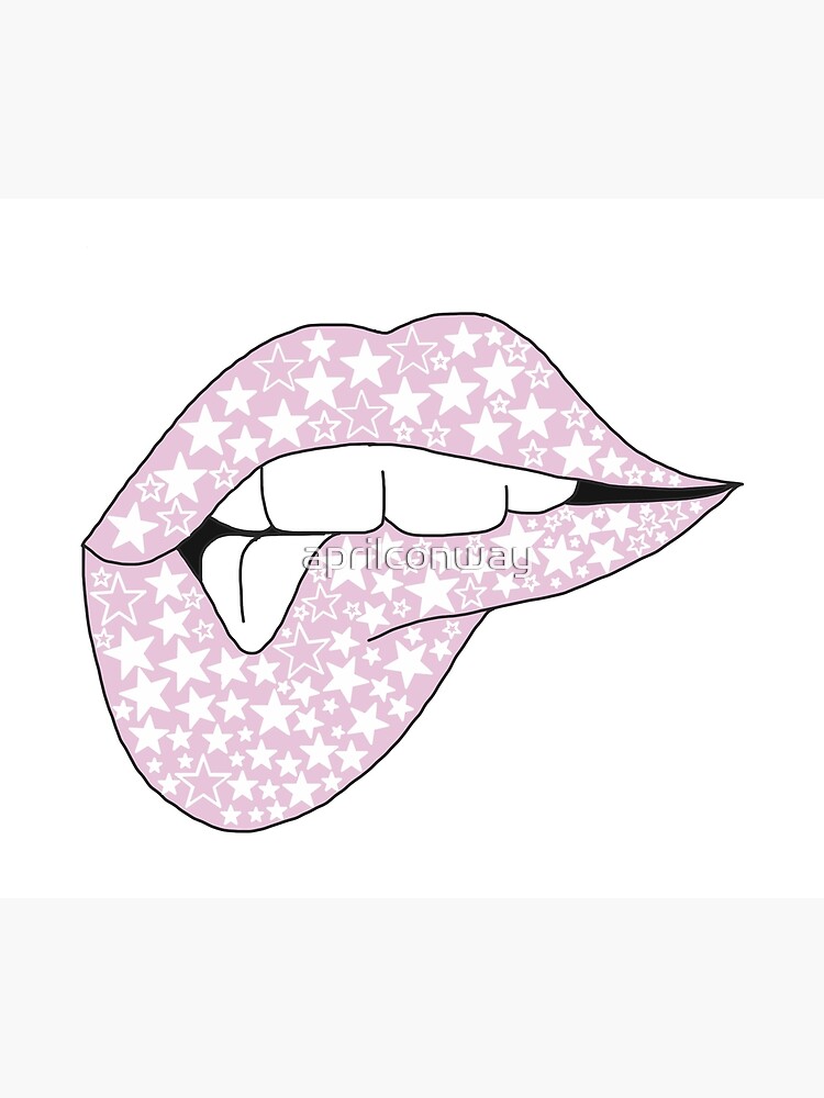 pink star lips by aprilconway