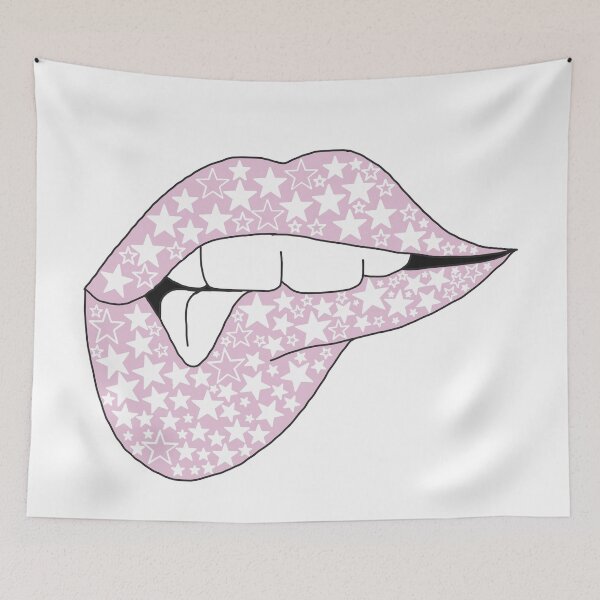 Item preview, pink star lips  designed and sold by aprilconway.
