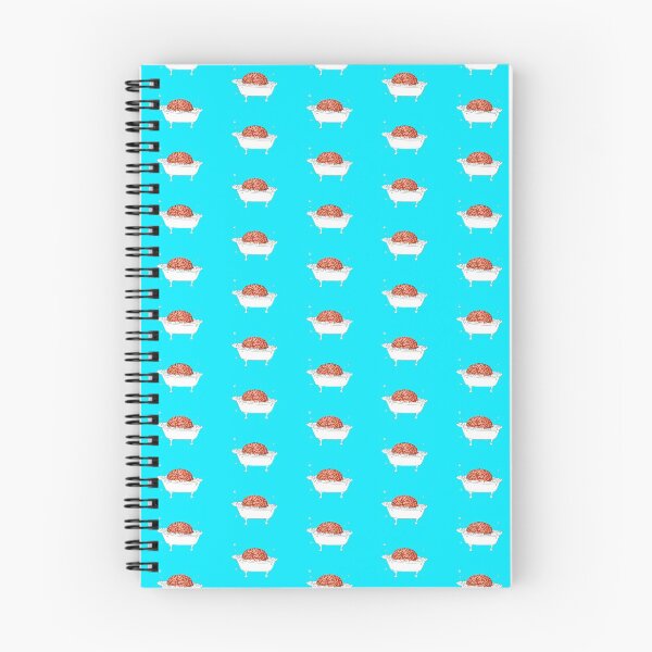 Item preview, Brain in a Tub - Bubble Bath - pattern - turquoise background designed and sold by Natasha Kolton.