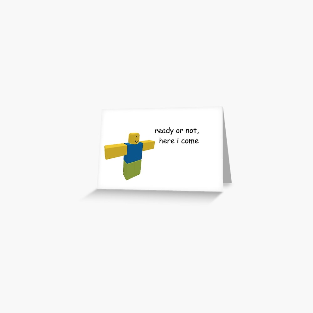 Epic Roblox Gamer Moment Meme Greeting Card By Tony Zli Redbubble - roblox gift card vancouver