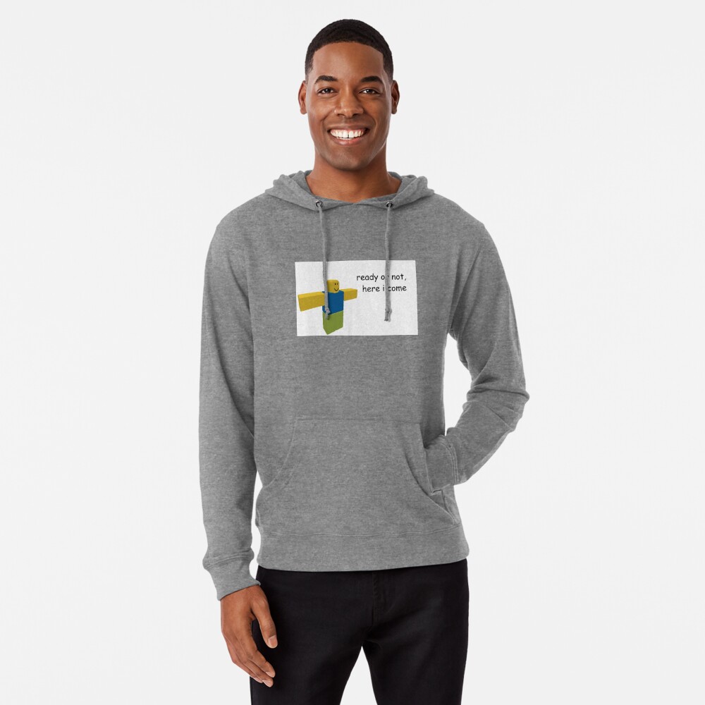 Epic Roblox Gamer Moment Meme Lightweight Hoodie By Tony Zli Redbubble - sans hoodie roblox