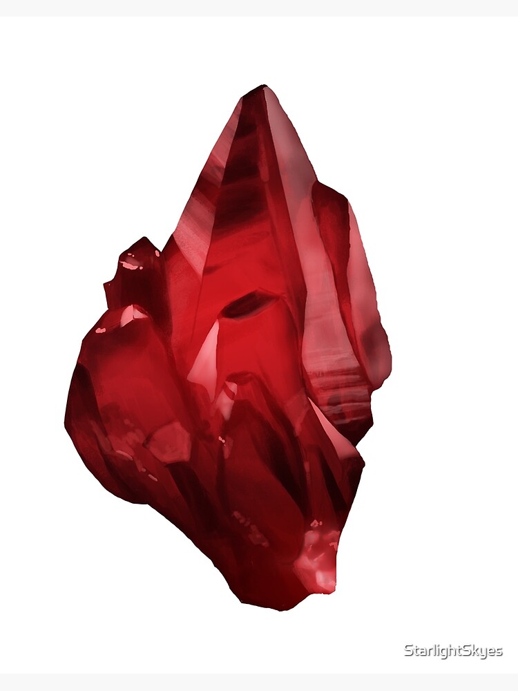 The red crystal Art Board Print for Sale by StarlightSkyes