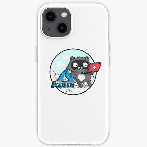 Azure Bit Raccoon iPhone Soft Case