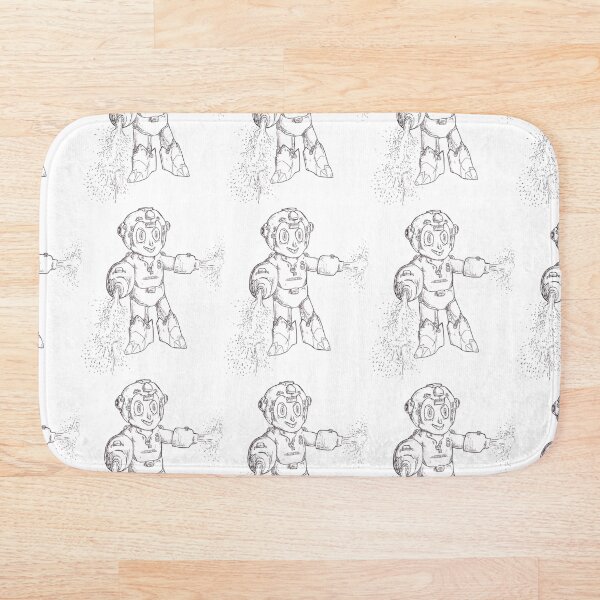 Mega Man Water gun parody Bath Mat