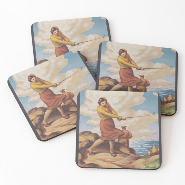 Item preview, Silloth on the Solway, England, Vintage Golf Poster designed and sold by vintagevivian.