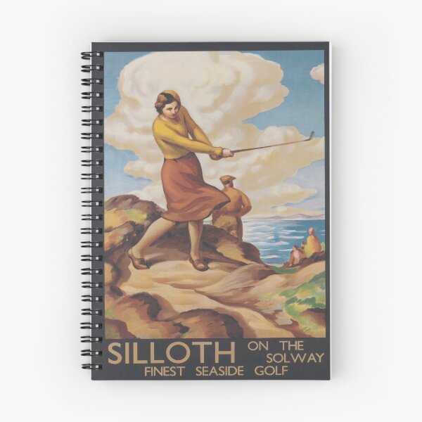 Item preview, Silloth on the Solway, England, Vintage Golf Poster designed and sold by vintagevivian.
