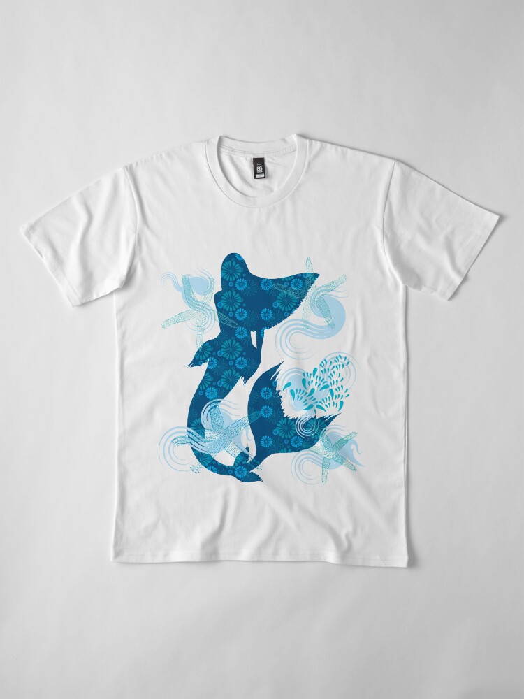 Alternate view of Mermaid Starfish Underwater Premium T-Shirt