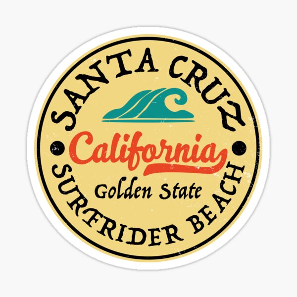 Vintage Santa Cruz California Surf Sticker Sticker