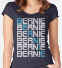 BERNIE sanders textual stack Women's Fitted Scoop T-Shirt