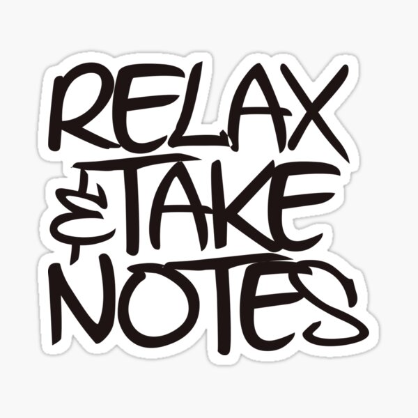 Take Notes Sticker for Sale by Comsworth