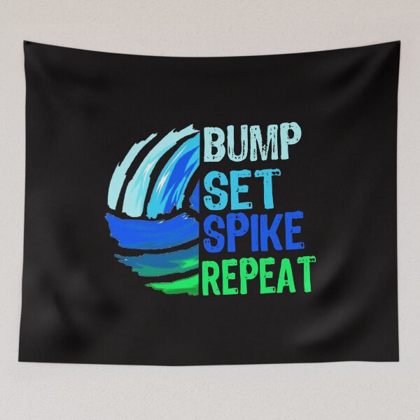 Item preview, Volleyball Bump Set Spike Blue designed and sold by theboujeebunny.