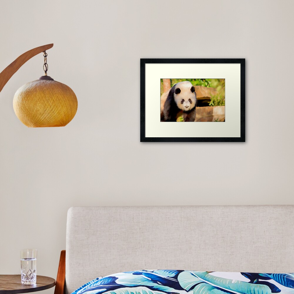 Giant Panda (digital painting) Framed Art Print