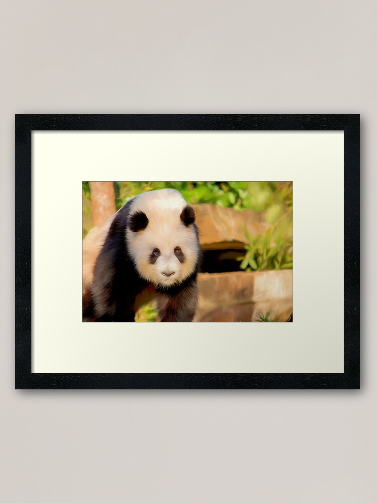 Alternate view of Giant Panda (digital painting) Framed Art Print